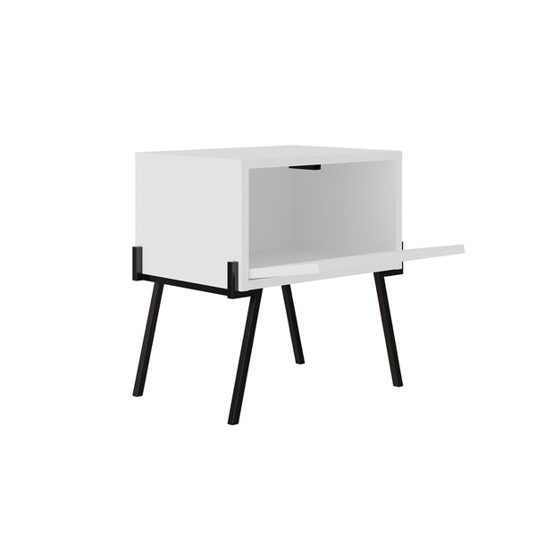 Wooden Side Table with Door - Karrari