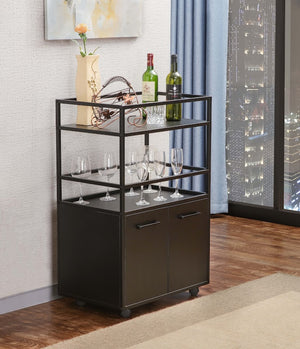 Mosaik Bar Cabinet on Wheels - Karrari
