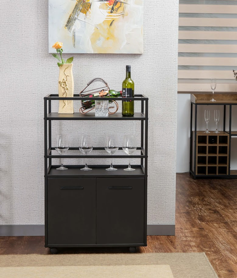 Mosaik Bar Cabinet on Wheels - Karrari