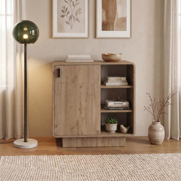 ROVEL Sideboard with Door & Open Shelves