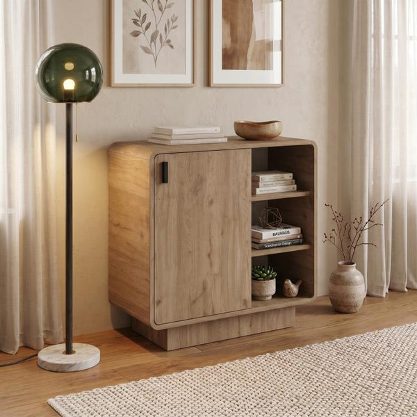 ROVEL Sideboard with Door & Open Shelves