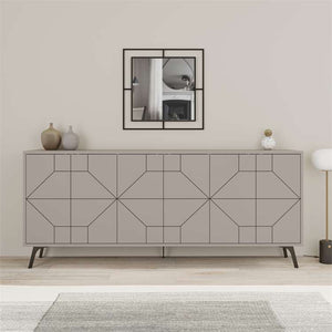 DUNE Geometric Taupe Sideboard - Karrari