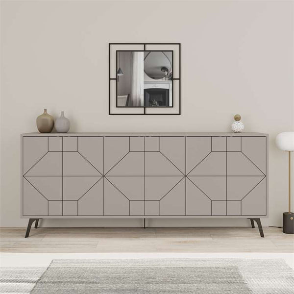 DUNE Geometric Taupe Sideboard - Karrari