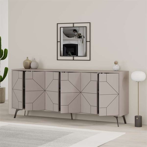 DUNE Geometric Taupe Sideboard - Karrari