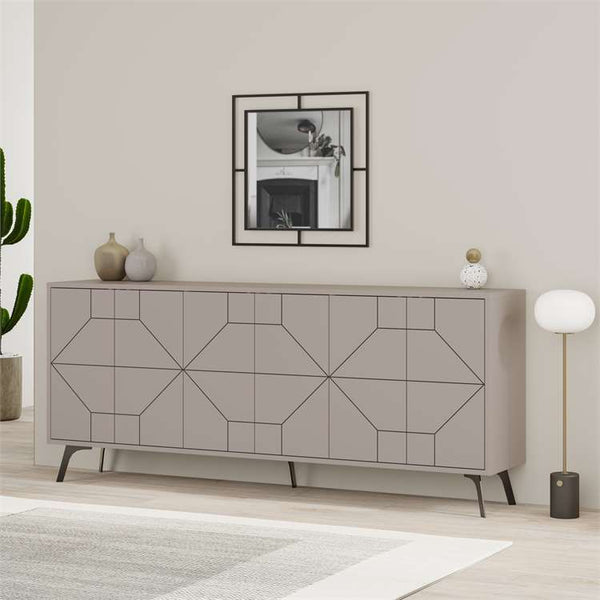 DUNE Geometric Taupe Sideboard - Karrari