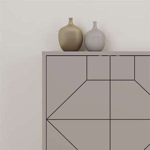 DUNE Geometric Taupe Sideboard - Karrari