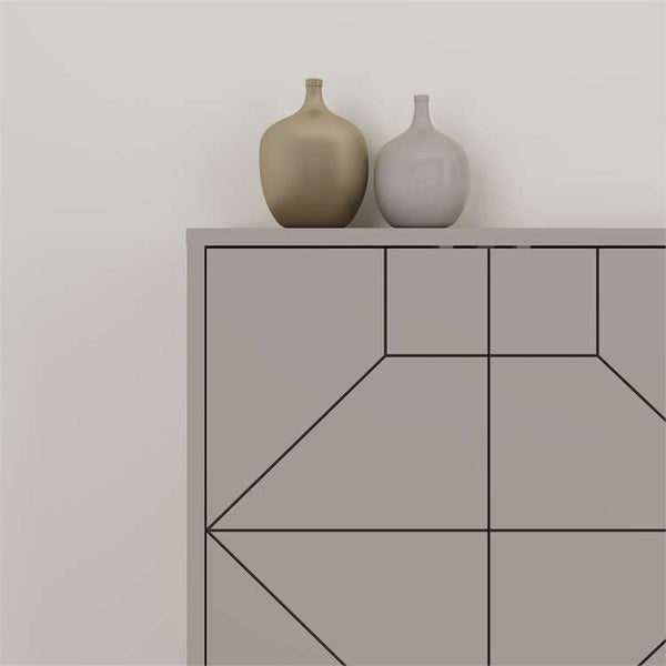DUNE Geometric Taupe Sideboard - Karrari