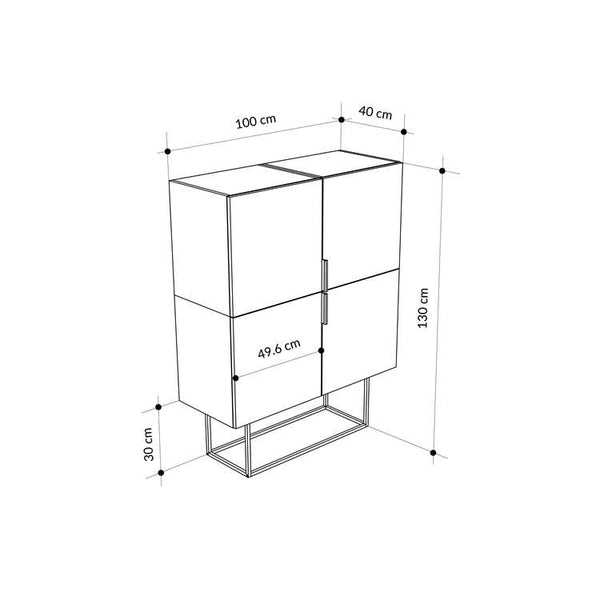 Contemporary Two-Tone Display Cabinet - Karrari