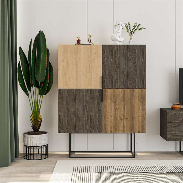 Contemporary Two-Tone Display Cabinet - Karrari