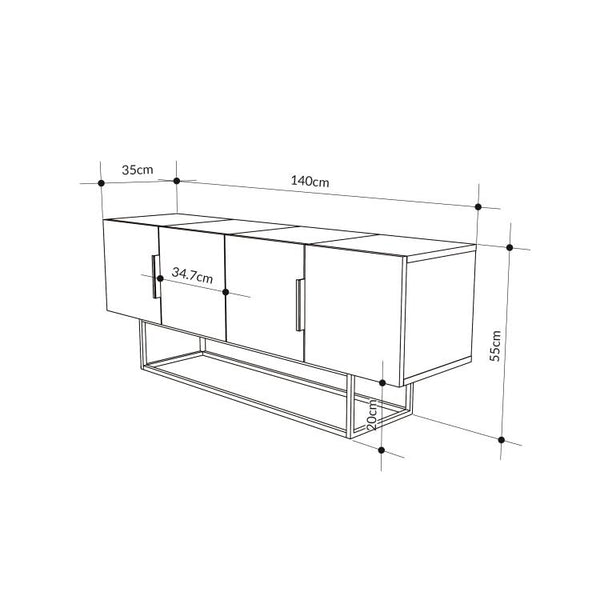 Tontini TV Stand – Light Mocha - Karrari