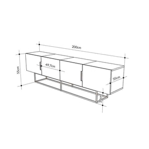 TONTINI Industrial TV Stand - Karrari