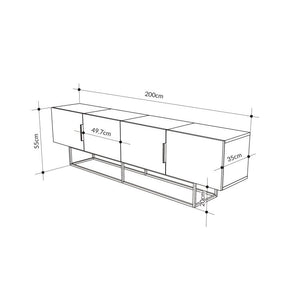 TONTINI TV Console – Matte Taupe - Karrari