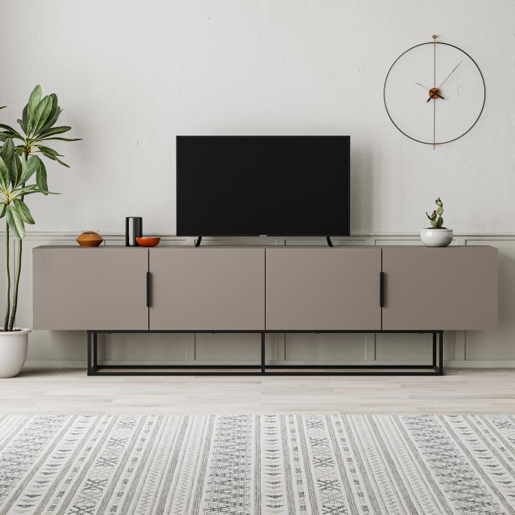 TONTINI TV Console – Matte Taupe - Karrari