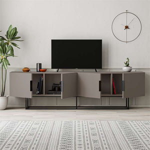 TONTINI TV Console – Matte Taupe - Karrari