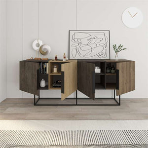 TONTINI Console – Multicolor Oak Finish - Karrari