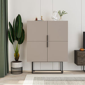 TONTINI 4-Door Cabinet – Light Mocha - Karrari