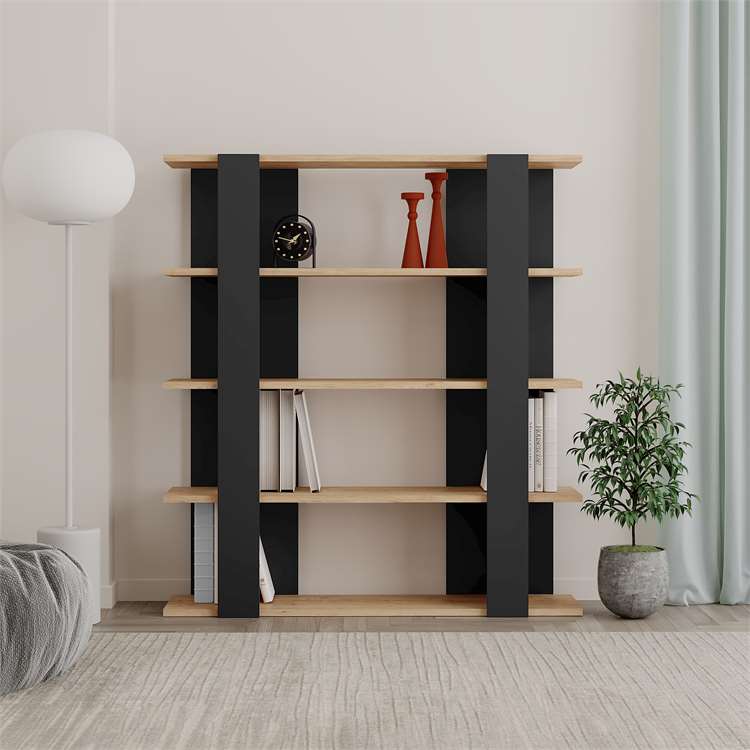 Modern Industrial Open Bookcase - Karrari