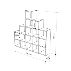 PALEO Corner Bookcase - Space-Saving Storage Shelf - Karrari
