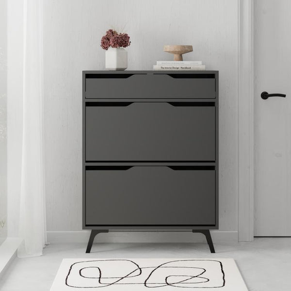 ASTA Shoe Cabinet – Anthracite Finish - Karrari