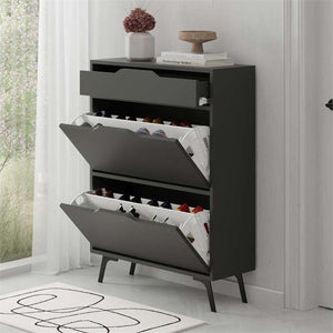 ASTA Shoe Cabinet – Anthracite Finish - Karrari