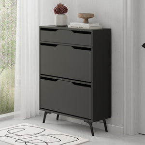 ASTA Shoe Cabinet – Anthracite Finish - Karrari