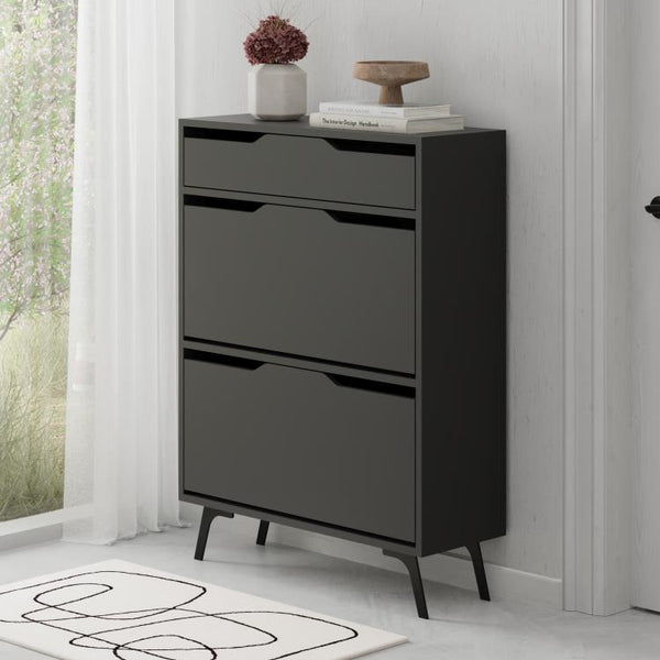 ASTA Shoe Cabinet – Anthracite Finish - Karrari