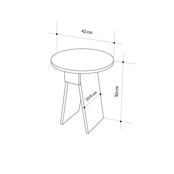 CHEN Side Table - Retro Grey - Karrari