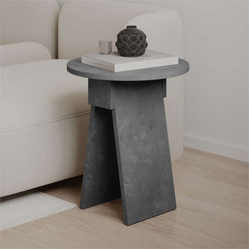 CHEN SIDE TABLE, Grey, h 50 w 42 d 42cms