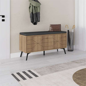 Wood & Metal Shoe Storage Bench - Karrari
