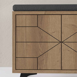 Wood & Metal Shoe Storage Bench - Karrari