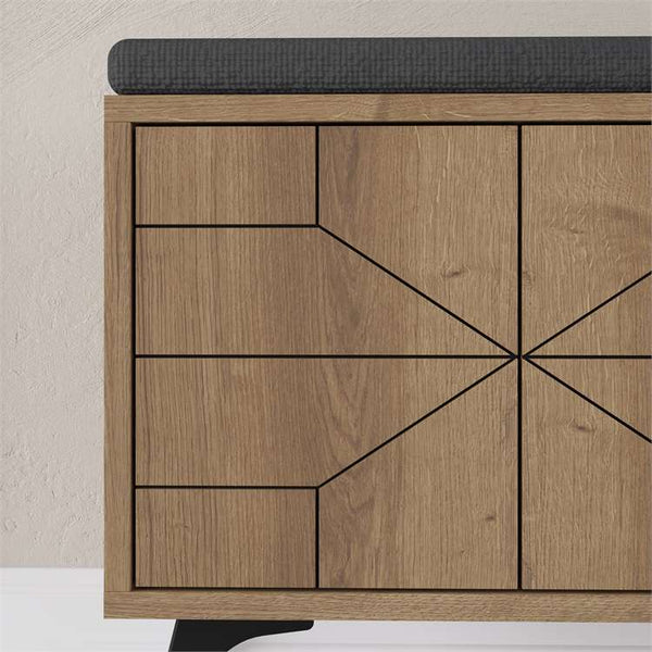 Wood & Metal Shoe Storage Bench - Karrari