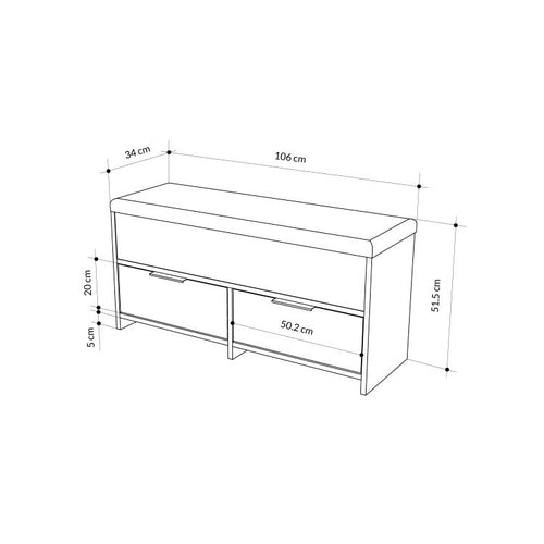 COVE Shoe Bench with Seat & Storage - Karrari