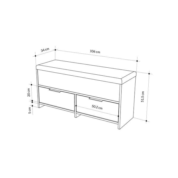 COVE Shoe Bench with Seat & Storage - Karrari
