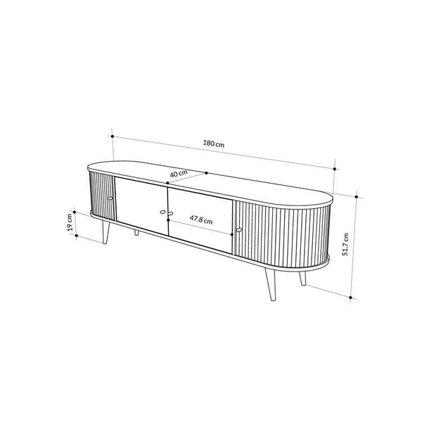 Modern Curved TV Stand - Karrari