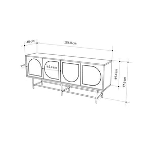 JOJI Console Table – Black & Oak - Karrari
