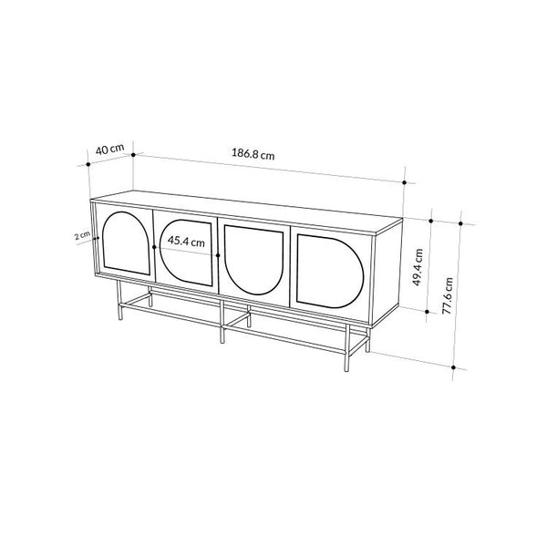 JOJI Console Table – Black & Oak - Karrari