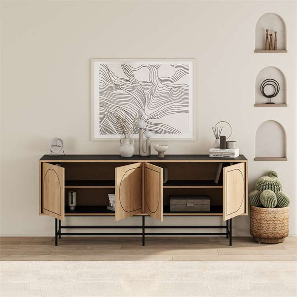 JOJI Console Table – Black & Oak - Karrari
