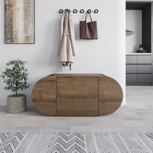POZY Wooden Shoe Bench with 3-Door Storage - Karrari