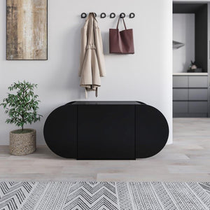 POZY Black Shoe Bench - Hidden Storage - Karrari