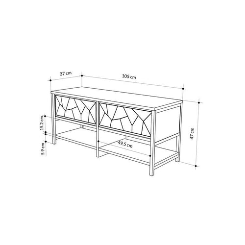 Inola Shoe Bench – Wood & Metal - Karrari