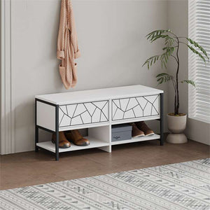 Inola Shoe Bench – Wood & Metal - Karrari
