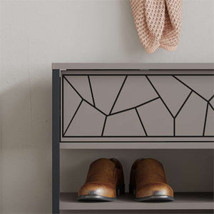 Inola Shoe Cabinet – Wood & Metal - Karrari