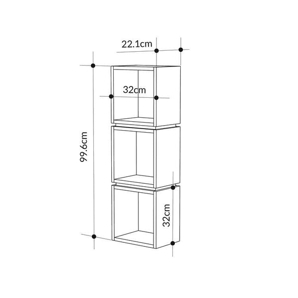 Modular 3-Cube Storage Shelf - Karrari