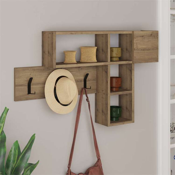 Wall Organizer with Shelves & Hooks - Karrari