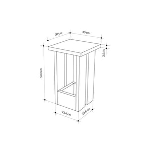 TASOS Side Table with Open Storage - Karrari