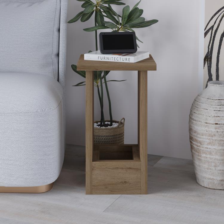 TASOS Side Table with Open Storage - Karrari