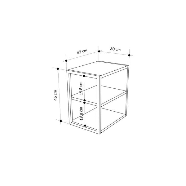 ECHO Side Table with Shelves - Karrari