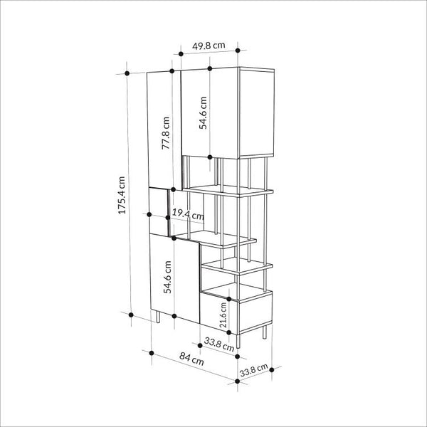 Key Bookcase – Anthracite - Karrari