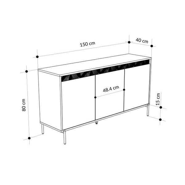 MOTT 3-Door Console Cabinet - Sandstone - Karrari