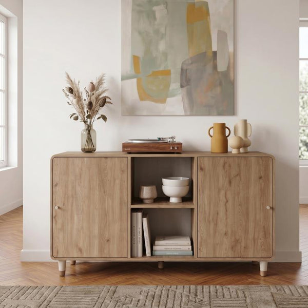 DORO Sideboard with 2 Doors & Open Shelves
